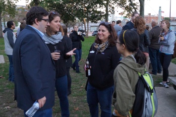 Mixing and mingling at the Franklin Square Welcome Event